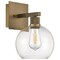 Access Lighting Port Nine Burgundy, Burgundy LED Wall Sconce, Antique Brushed Brass Finish, Clear Glass 63145LEDDLP-ABB/CLR - alternate 3